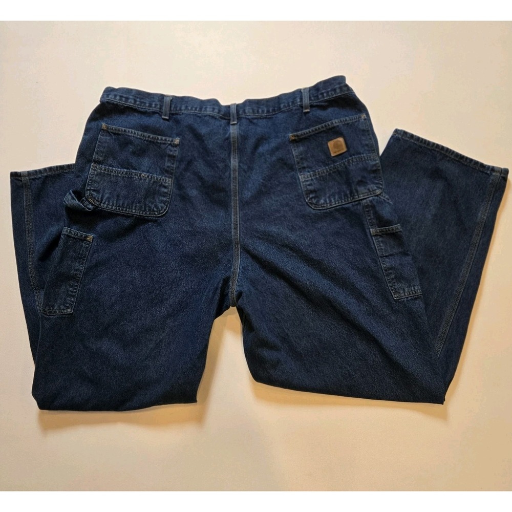 Carhartt Carpenter Jeans Men's 48x32 Denim Workwear Pants 100% Cotton 904731 EUC